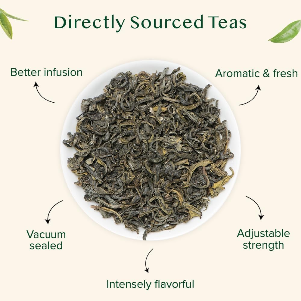 VAHDAM Organic Himalayan Green Tea - 100g | Rich in Antioxidants | Smooth & Non-Bitter | Grown Leaves from Himalayas | Non-GMO | Gluten Free