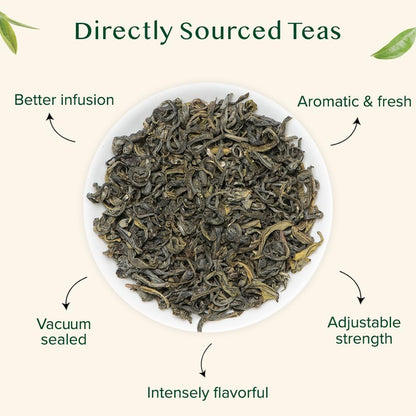 VAHDAM Organic Himalayan Green Tea - 100g | Rich in Antioxidants | Smooth & Non-Bitter | Grown Leaves from Himalayas | Non-GMO | Gluten Free