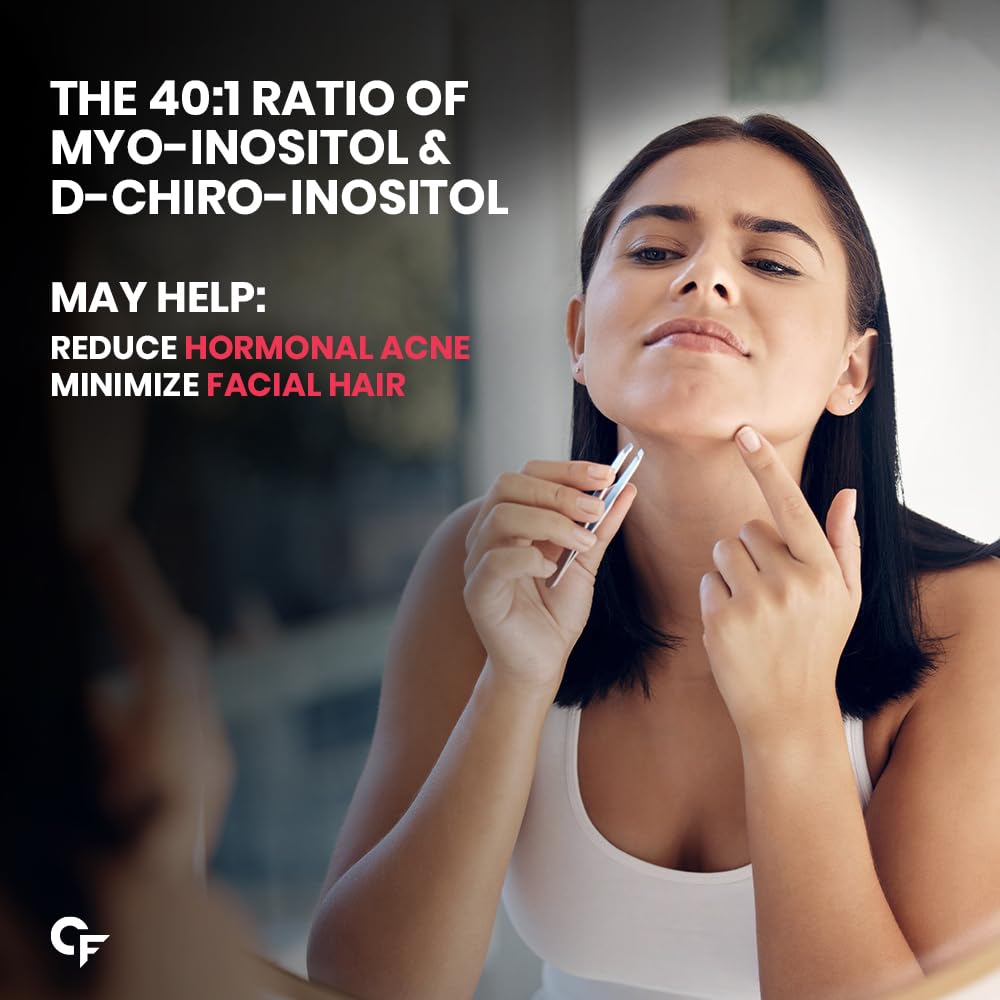 Carbamide Forte PCOS Supplements for Women with 40:1 Ratio of Myo Inositol to D Chiro Inositol | Inositol Supplement for PCOS - 60 Veg Orange Flavoured Gummies, 275 Grams