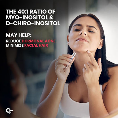 Carbamide Forte PCOS Supplements for Women with 40:1 Ratio of Myo Inositol to D Chiro Inositol | Inositol Supplement for PCOS - 60 Veg Orange Flavoured Gummies, 275 Grams