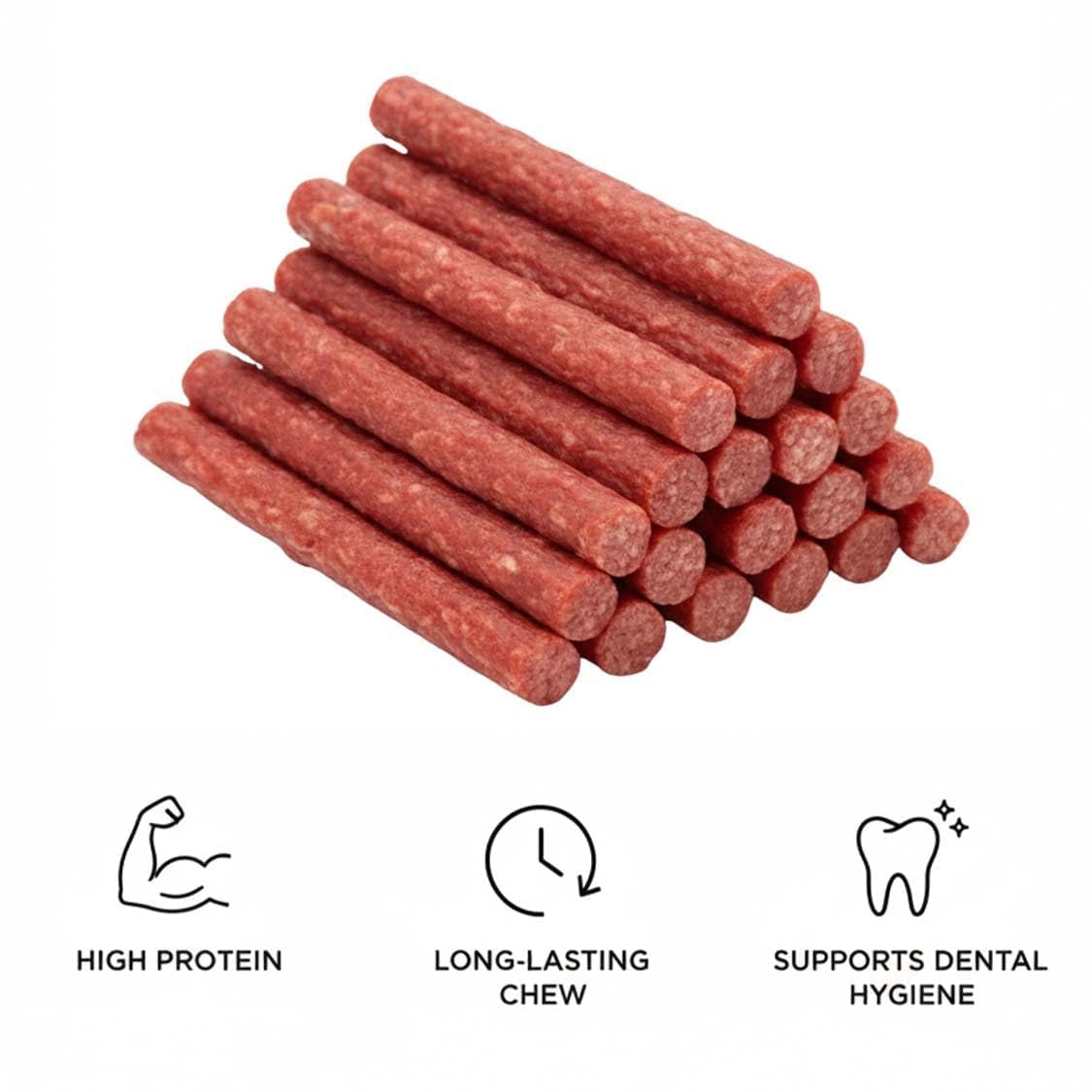 PETS EMPIRE Munchy Stix Dog Treats, Chicken | Mutton Flavour Chew Sticks | Healthy Reward Treats for Dogs | High Protein Daily Chews (1 kg, Mutton, Pack of 1)