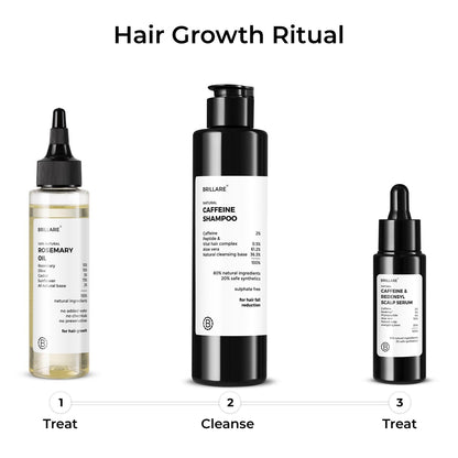 Brillare 10% Rosemary Hair Oil for Hair Growth with 10% Olive Oil & 5% Castor oil | Reduces Hair Fall | Strengthens Hair | Visible Results in 4 Weeks.