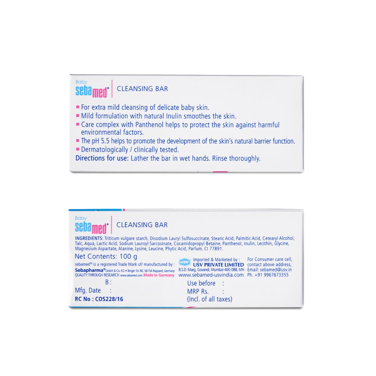 Sebamed Baby Cleansing Bar 150g|Ph 5.5 | With Panthenol|No tears & Soap Free bar| For Delicate skin
