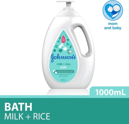 Johnson & Johnson Baby Milk and Rice Bath, 1000 ml