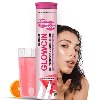 MOUNTAINOR Glutathione Tablets for Skin Brightening & Korean Glow. Fights Pigmentation & Dullness, Clinically Proven Ingredients-Niacinamide & Vit C Helps reduce Melanin, Clearance Healthy & Radiant Skin, Sugar-free Pack of 1 ( 15 Tablets)