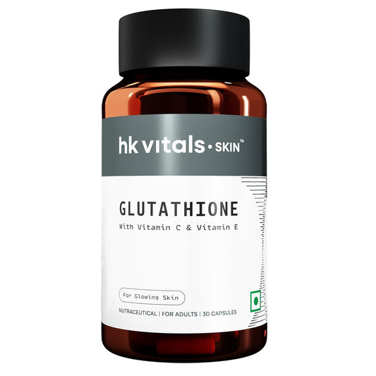 HealthKart HK Vitals Glutathione (30 Veg Capsules) | With Vitamin C & E, Biotin | For Skin Glow and Hydration