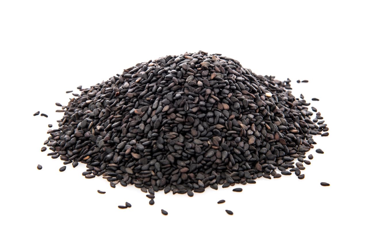 KraveYum Black Sesame Seeds for Eating | Whole Fresh and Natural Unhulled Kale | Black Til Seed for Weight Management, Indian Spice | Kaale Til