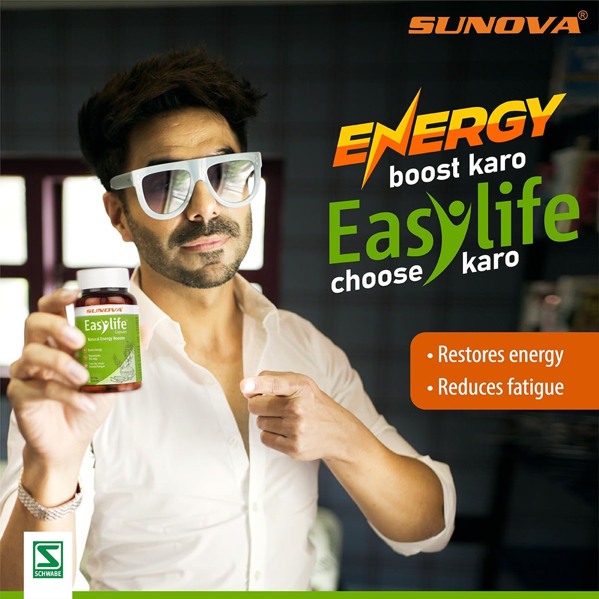 Sunova Easylife - Daily use Multivitamin , Natural Energy Booster, manages fatigue and provides energy to body