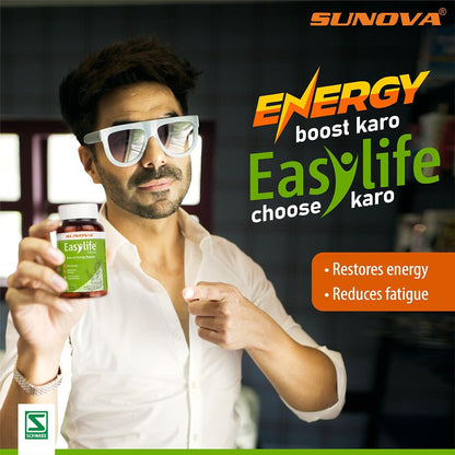 Sunova Easylife - Daily use Multivitamin , Natural Energy Booster, manages fatigue and provides energy to body