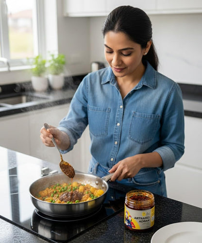 The Mustard Women Atrangi Adrak Pickle 300 g | Himachali Ginger Achar | Homemade Style Traditional Recipe | No Preservatives | Tangy & Mild Spicy Indian Pickle