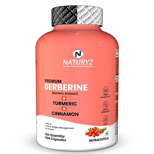 Naturyz Premium Berberine supplement bottle on a white background