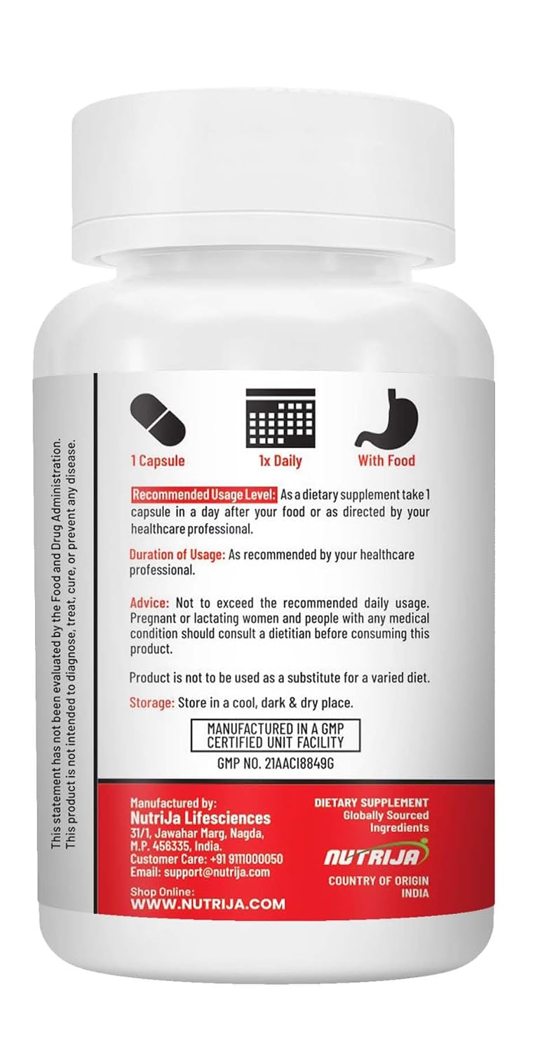 NutriJa Boron 6mg Capsules | Boron Citrate, Aspartate & Glycine Complex | Trace Mineral Supplement for Bone, Joint & Mineral Support | 60 Vegetarian Capsules