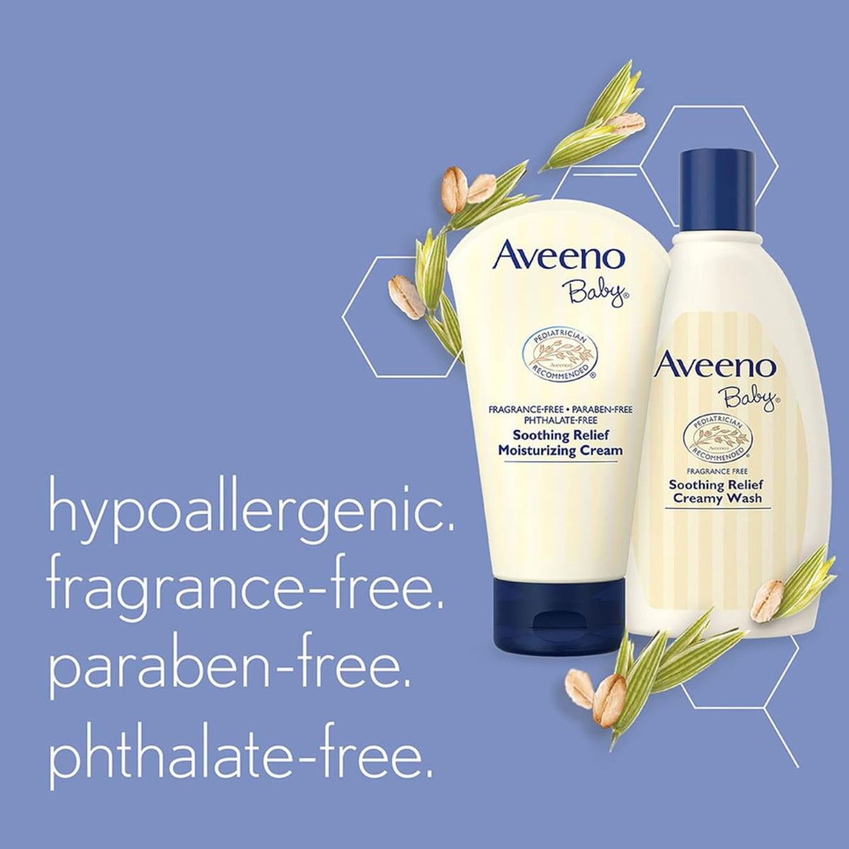 Aveeno Baby Soothing Relief Moisture Cream 227g|24-Hour Protection for Dry,Itchy or Sensitive Skin|Natural oat extract|Fragrance-free,paraben-free,Hypoallergenic|US #1 Pediatrician recommended