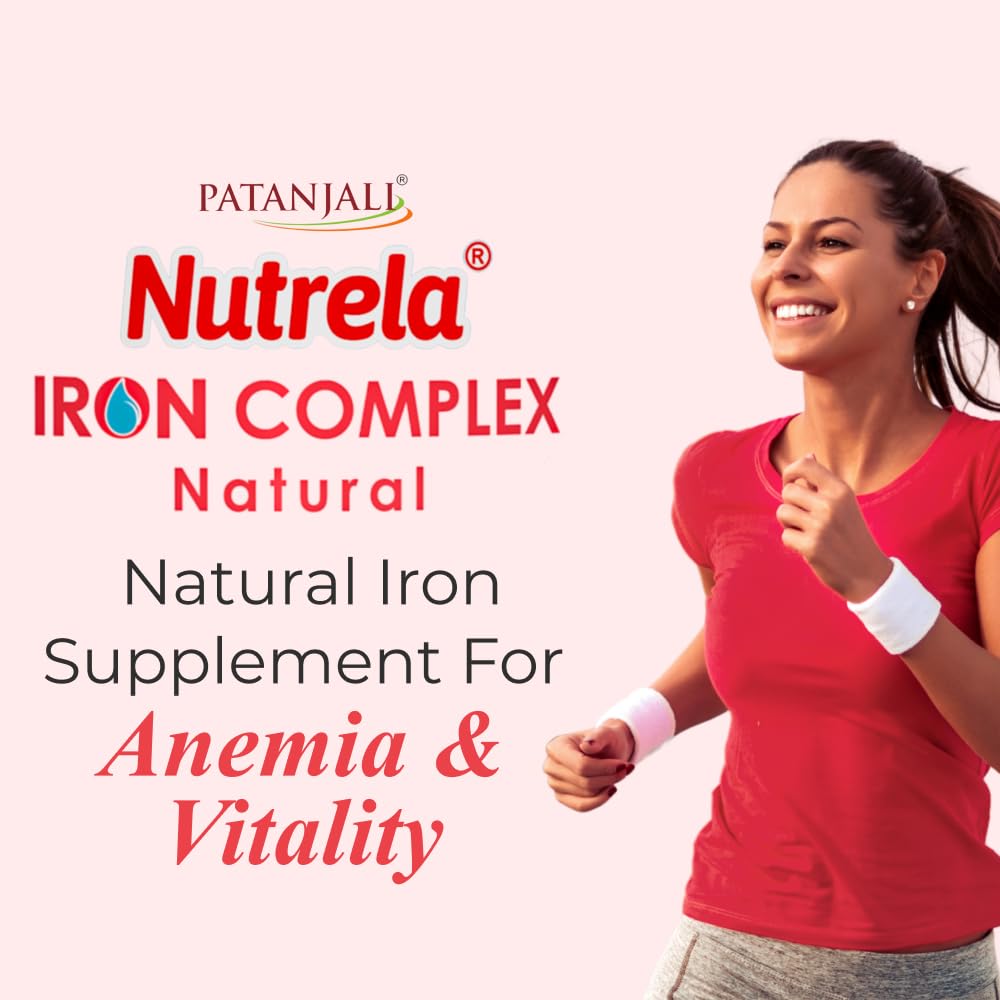 NUTRELA Iron Complex- Vegetarian Natural Capsules, 30 Count
