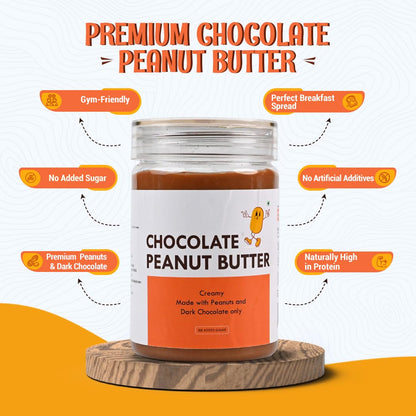 ANAVRIN Chocolate Peanut Butter Creamy, 400gm | High Protein Peanut Butter | No Added Sugar | Healthy Chocolate Flavour Spread | Rich in Vitamin E, Minerals | Gluten Free
