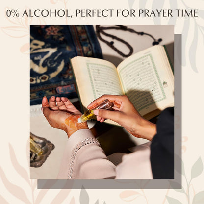 Dukhni Sandalia Rose Attar Oil Arabic Perfume Oils For Men And Women 100% Pure Ittar Roll On Perfume, Chandan, Sandal, Sandalwood Oil Eid, Ramadan Gifts, Non Alcoholic & Vegan Fragrances