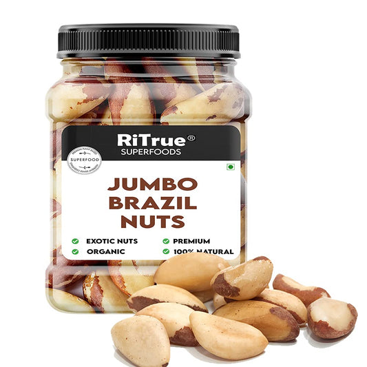 RiTrue - Exotic Brazil Nuts - 250 Gm - Brazilian Nut Organic | Raw | Rich Source of Selenium Protein Rich - Imported from Peru