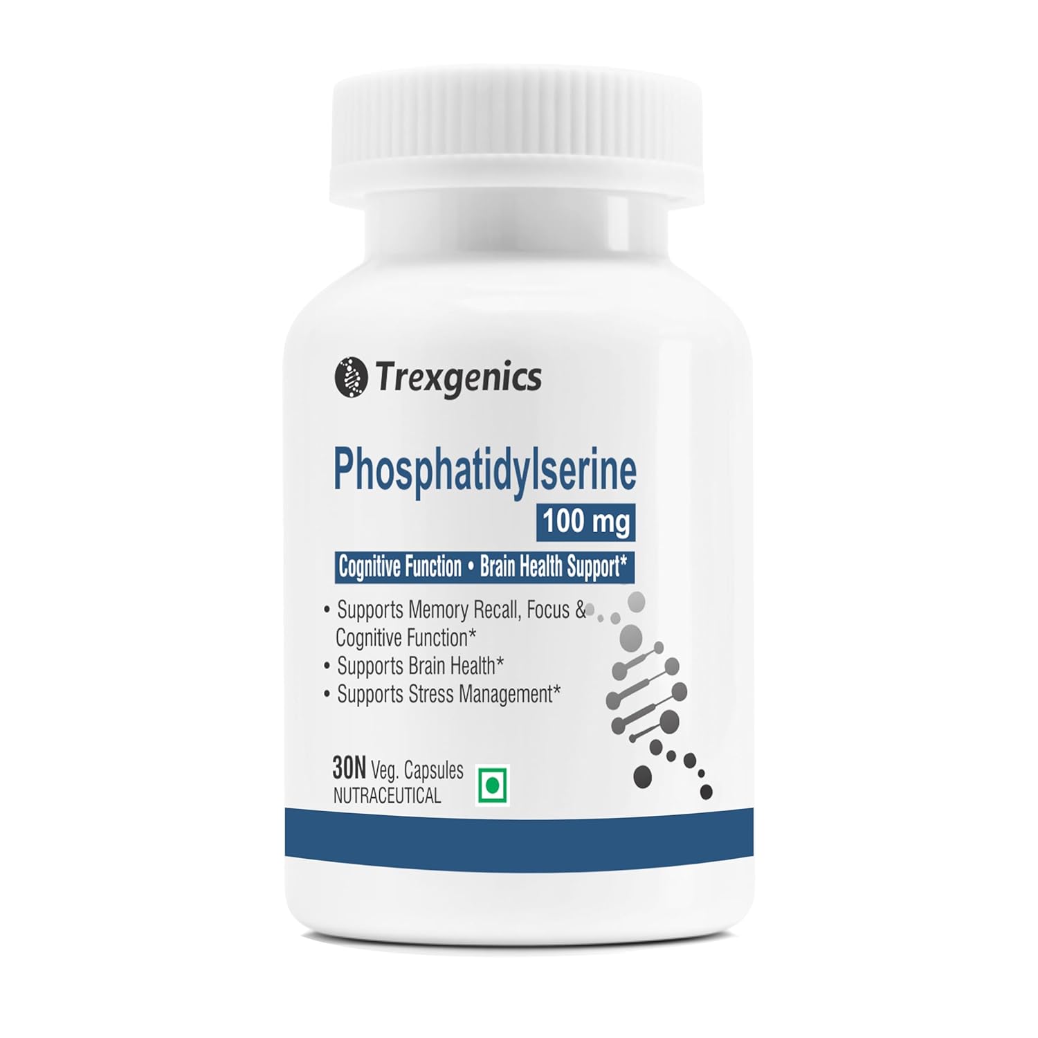 Trexgenics Phosphatidylserine supplement bottle on a white background