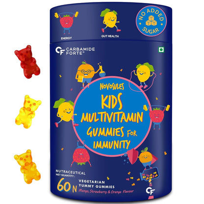 Carbamide Forte Multivitamin For Kids | Multivitamin Gummies For Kids | Multivitamin Gummies For Immunity | Vitamin Gummies For Immunity With No Added Sugar | 60 Gummy Bears