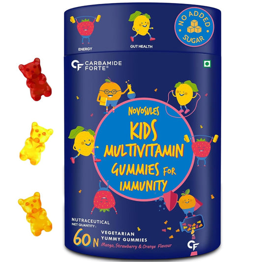 Carbamide Forte Multivitamin For Kids | Multivitamin Gummies For Kids | Multivitamin Gummies For Immunity | Vitamin Gummies For Immunity With No Added Sugar | 60 Gummy Bears