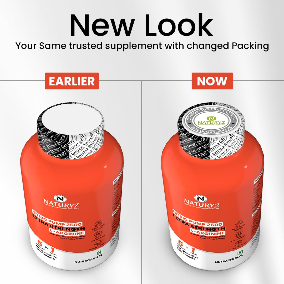 Comparison of Naturez supplement containers with 'Earlier' and 'Now' labels on a white background.