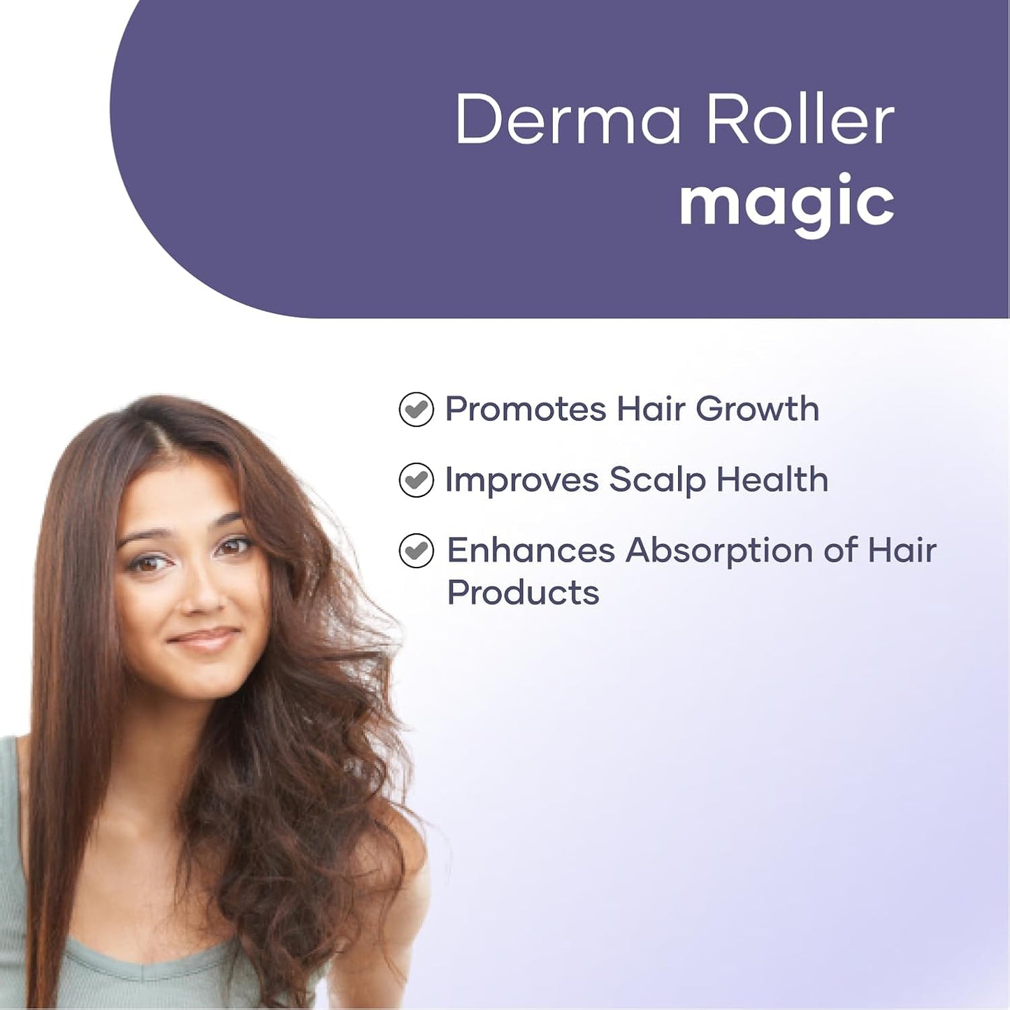 Saturn by GHC 0.5mm Derma Roller: 540 Titanium Micro Needles for Hair Growth & Hair Care | Minimize Hair Fall, Boost Follicle Stimulation | User-Friendly, Safe & Effective