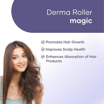Saturn by GHC 0.5mm Derma Roller: 540 Titanium Micro Needles for Hair Growth & Hair Care | Minimize Hair Fall, Boost Follicle Stimulation | User-Friendly, Safe & Effective