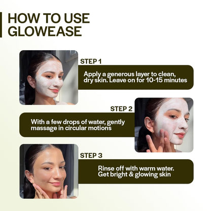 Suroskie Glowease 2-In-1 Cleanser & Mask 100 Ml | Aloe Vera & Kaolin Clay | Deep Cleansing Face Wash For Hydrated, Glowing & Brighten Skin | Korean Skincare Product For Sagging & Dullness Men & Women