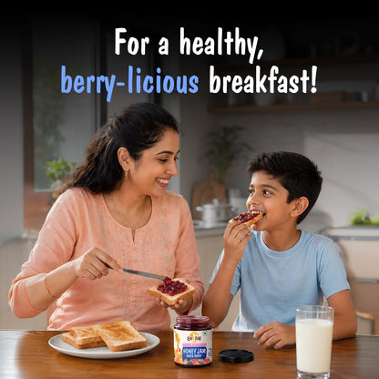 Eatopia Mixed Berry Honey Jam, 70% Berries, Pack Of 1 (240g)
