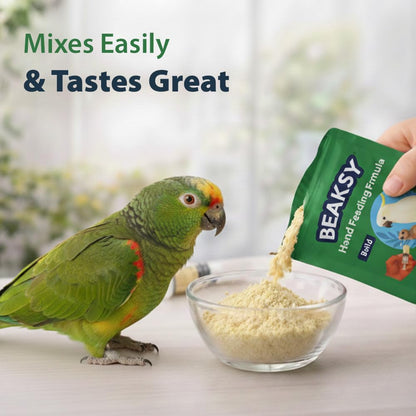 BEAKSY Build Hand Feeding Formula for Baby Birds | for Amazons & Cockatoos | Promotes Weight Gain, Vibrant Feathers & Easy Digestion | Balanced Nutrition (250gm)