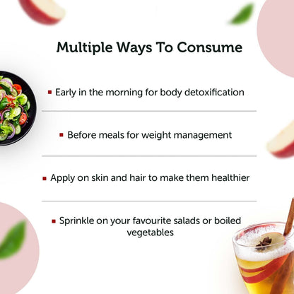 Neuherbs Apple Cider Vinegar With Mother | Raw, Unfiltered, Unpasteurized | For Weight Loss And Boost Immunity | No Added Colours Or Preservatives - 500 ml