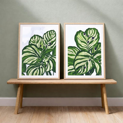 Set of 2 wall art paintings for living room & wall painting for bedroom wall decor - (10x13 Inch framed poster, Paintings for home decor)