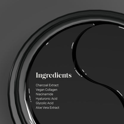 YourHappyLife Hydrogel Under Eye Patches For Dark Circles & Puffiness Reduction with Charcoal and Collagen, Reduces Fine Lines | Hydrates skin & Instant Cooling Effect | Vegan | 60 Patches.