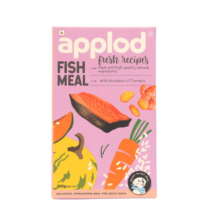 applod Fresh Fish Meal Dog Food for Adult Dogs | High-Protein Fish Recipe with Omega for Healthy Skin & Coat | Easy Digestion & Complete Balanced Nutrition | 100g