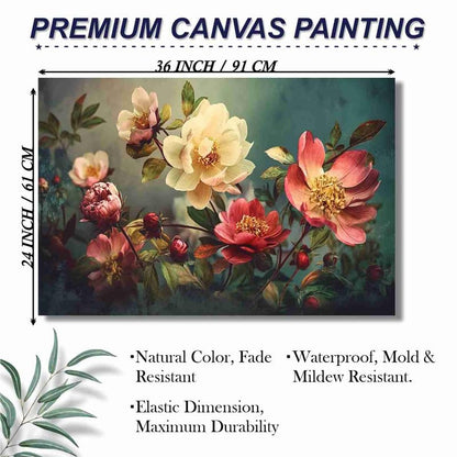 Unframed Rolled Art Print||Abstract Floral Art Canvas Wall Art Print for Home Décor And Office||Unframed canvas Painting For Wall decor||Home wall and Office Interior CR-123