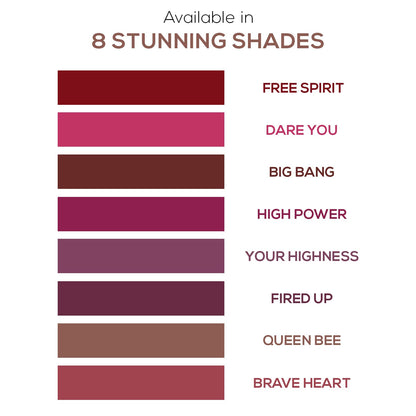RENEE Stunner Matte Lipstick - Queen Bee 4gm| Intense Color Pay Off, Full Coverage Long Lasting Weightless Velvety Formula with One Swipe Application| Enriched with Vitamin E & Hyaluronic Acid