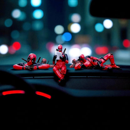 Redvant PVC Action Figure Set of 3 – Desk Display for Office & Car Dashboard Decoration – Red Suit Edition Premium Detailing | car Accessories 2026