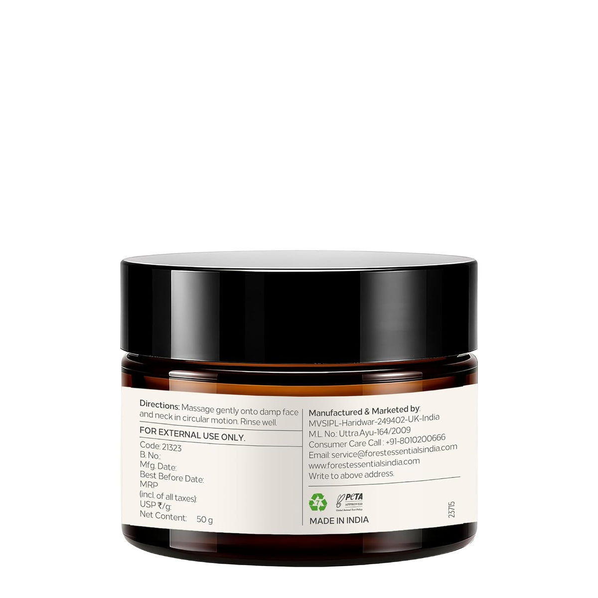 Forest Essentials Nourishing Facial Scrub Black Sesame & Jaggery | Ayurvedic Gentle Daily Face Exfoliator | Deeply Moisturising Face Scrub for Normal to Dry Skin