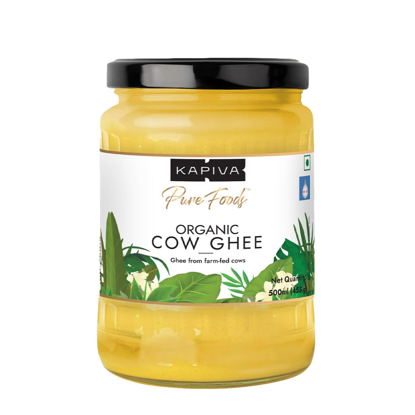 Kapiva 100% Organic Ghee - Good Fats For Healthy Heart - Keto Diet Friendly, 500 Ml