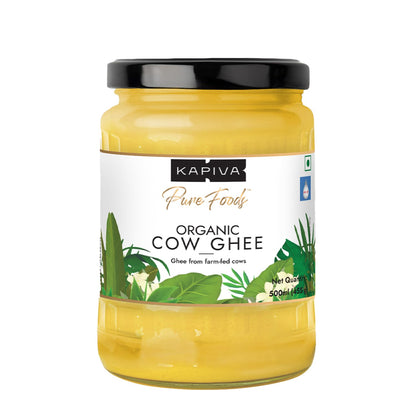 Kapiva 100% Organic Ghee - Good Fats For Healthy Heart - Keto Diet Friendly, 500 Ml