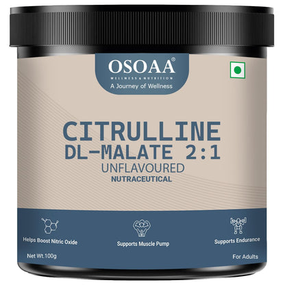 OSOAA Citrulline DL-Malate 2:1 supplement container on a white background