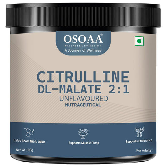 OSOAA Citrulline DL-Malate 2:1 supplement container on a white background