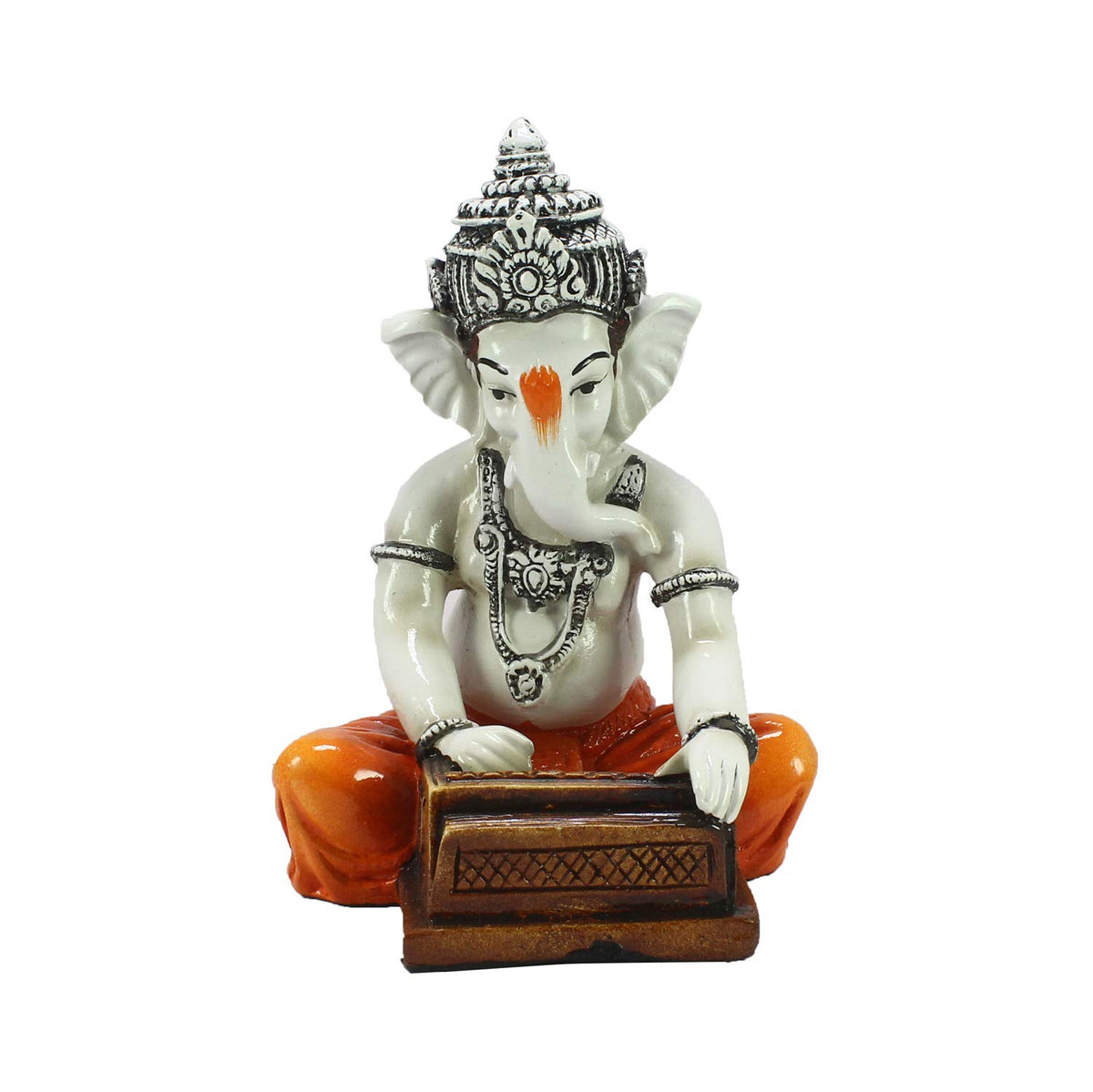 Lord Ganesha Playing Harmonium Decorative Showpiece - 20 c