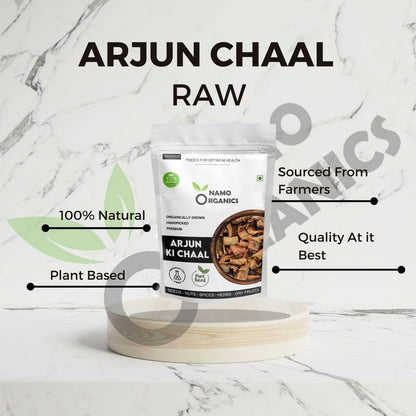 Namo Organics - Arjun ki Chaal – 400g Arjuna Bark – To Support Heart Health & Promote Good Cholesterol | Ayurvedic Heart Health Support | Natural, Sun-Dried, Unprocessed |