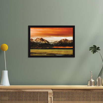 Vastu Mountains Wall Decor Paintings with Frame for Home Decoration, Painting for Living Room - Framed Painting for Wall Decoration, 12.0 X 18.0 inches, Set Of 1