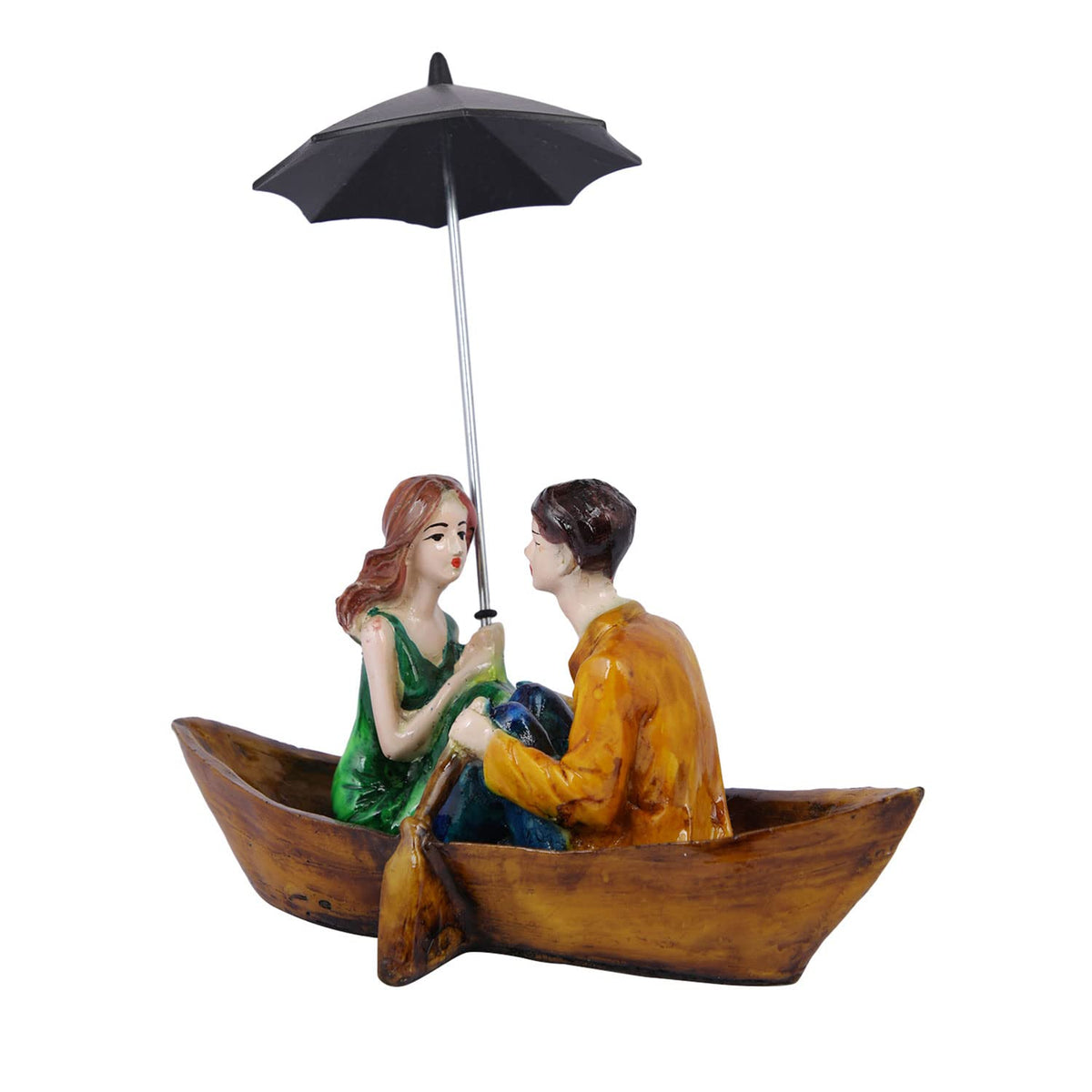 Valentine Gift for Girlfriend Boyfriend Husband Wife Girls Boys | Romantic Love Couple On Boat Showpiece Lovers Statue Gift Valentine Day Anniversary Home Decor Items (8.5x5.4x6.2 Inches)