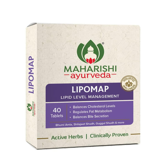 Zephivo Maharishi Ayurveda Lipomap | Ayurvedic Medicine for Cholesterol Management| Highly Effective Herbs | Assists in managing daily stress | 40 Tablets
