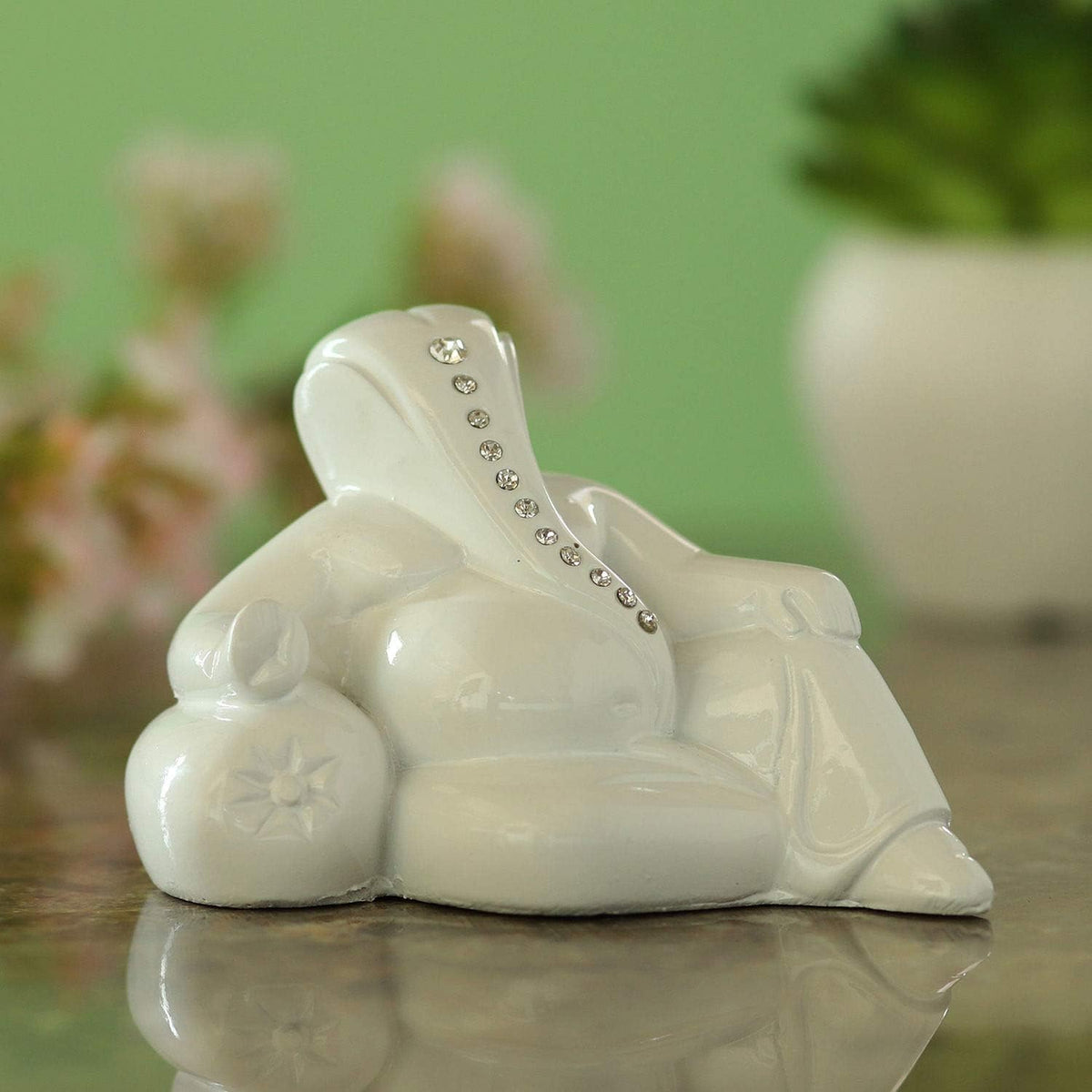 Ganpati Idol for Car Dashboard | Lord Ganesha Statues Ganesh Beautiful Car Dashboard Idol Figurine Showpiece Sculpture Hindu Good Luck God