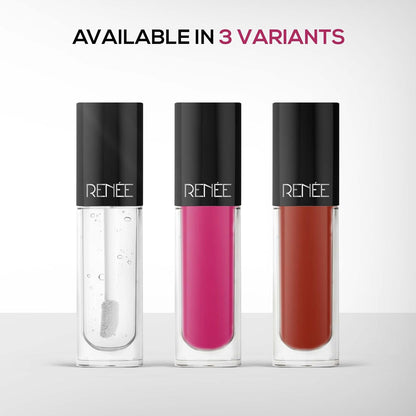 RENEE Hot Lips Pink Lip Gloss | Hydrating Formula | Ultra, Long Lasting Shine | Instant Plumness & Nourished Finish l Lightweight | Non-Sticky | Enriched with Vitamin E l 4.5 ml