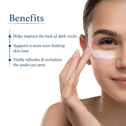 Blue Nectar Under Eye Cream for Dark Circles, Wrinkles, Fine Lines & Puffiness for Women | Natural Niacinamide from Papaya, Potato & Wheatgerm for Even Skin Tone (19 Herbs, 15g)
